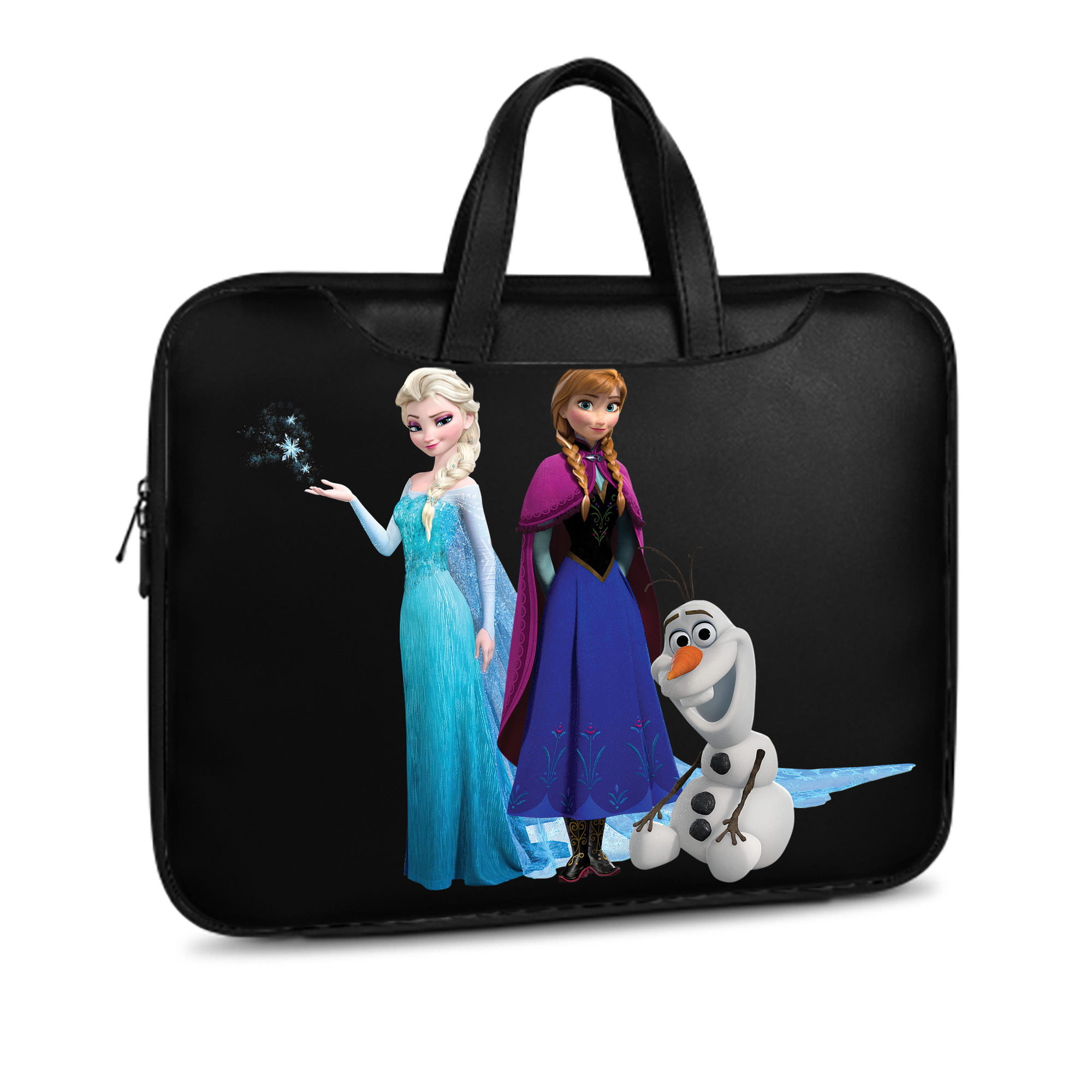 （画像用） アナと雪の女王 アンナ エルサ Frozen Anna Elsa レザーラップトップバッグ　ノートパソコンケース