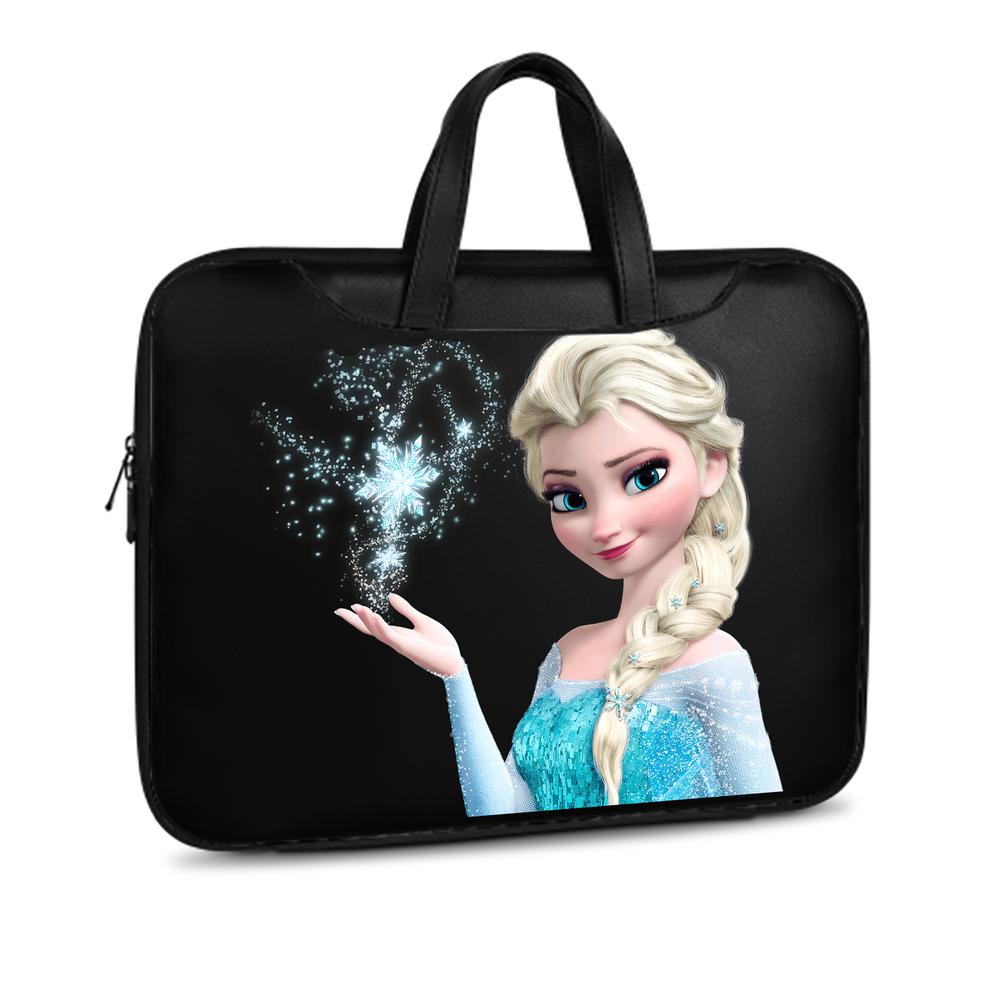 （画像用） アナと雪の女王 アンナ エルサ Frozen Anna Elsa レザーラップトップバッグ　ノートパソコンケース