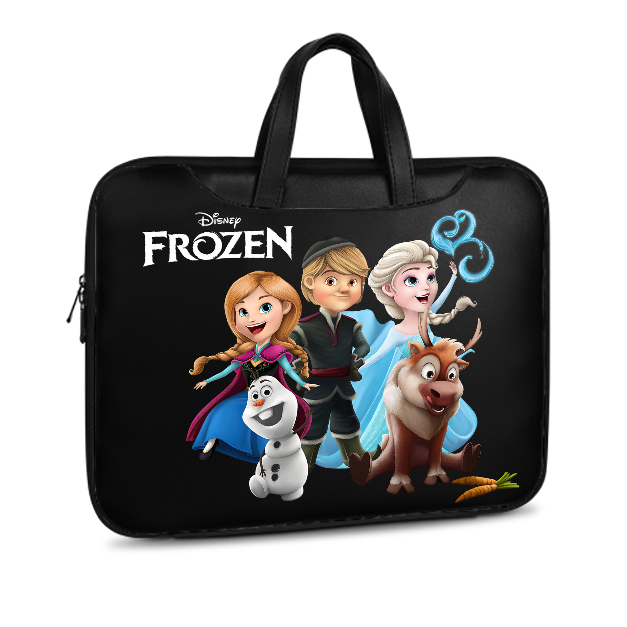 （画像用） アナと雪の女王 アンナ エルサ Frozen Anna Elsa レザーラップトップバッグ　ノートパソコンケース