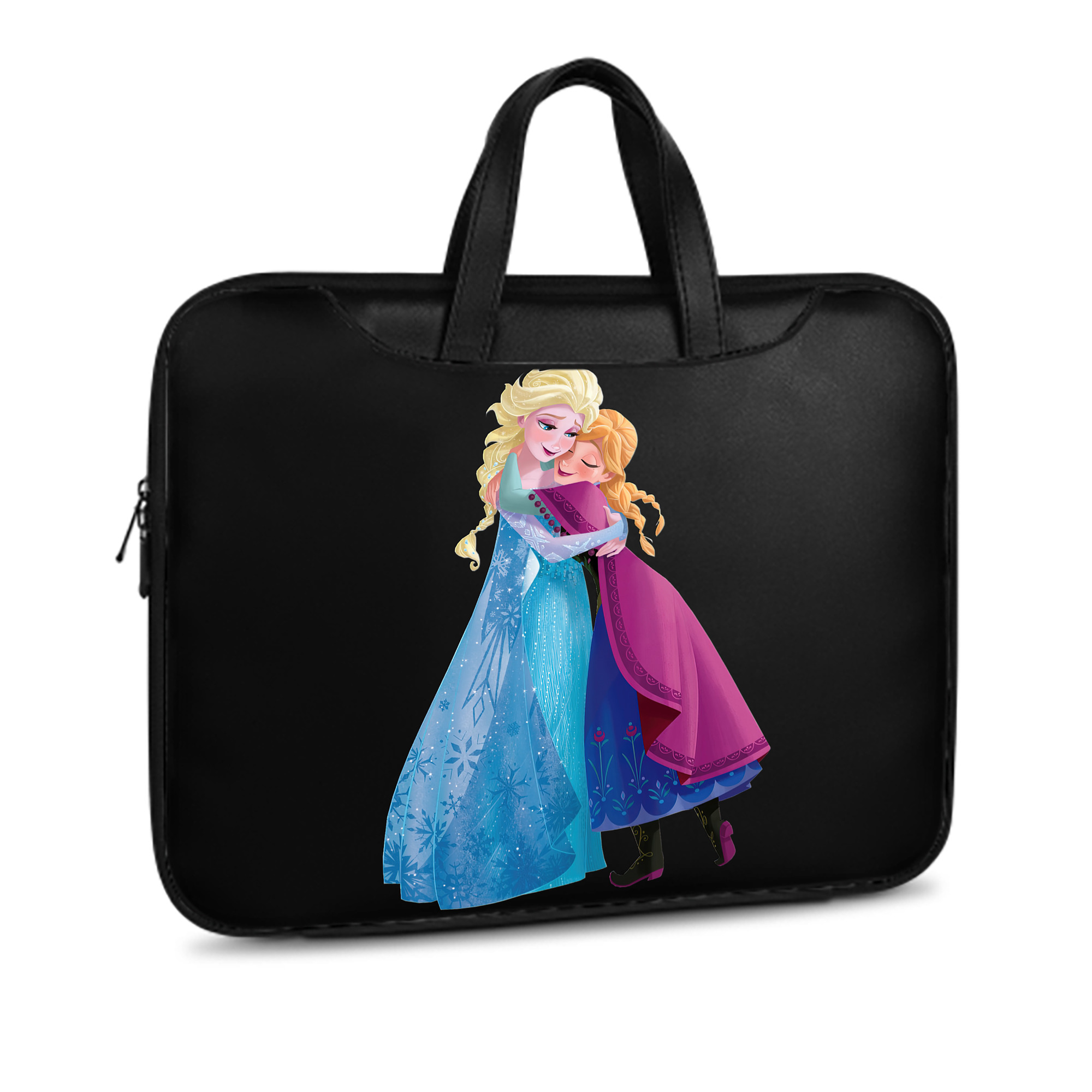 （画像用） アナと雪の女王 アンナ エルサ Frozen Anna Elsa レザーラップトップバッグ　ノートパソコンケース