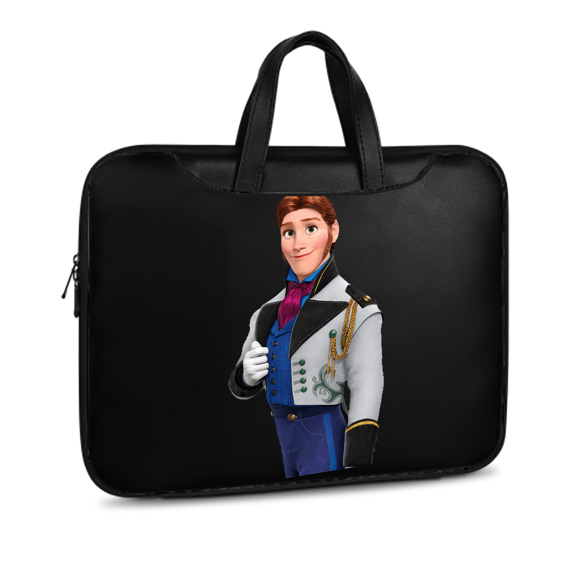 （画像用） アナと雪の女王 アンナ エルサ Frozen Anna Elsa レザーラップトップバッグ　ノートパソコンケース