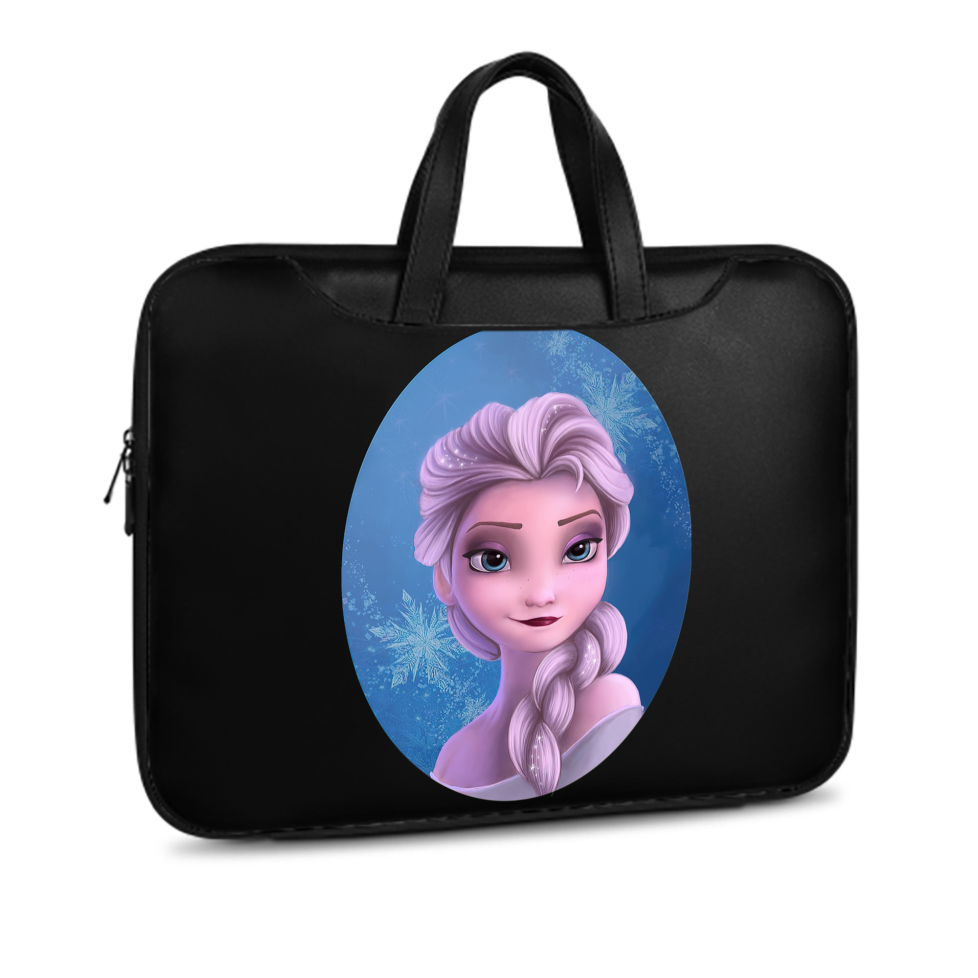 （画像用） アナと雪の女王 アンナ エルサ Frozen Anna Elsa レザーラップトップバッグ　ノートパソコンケース