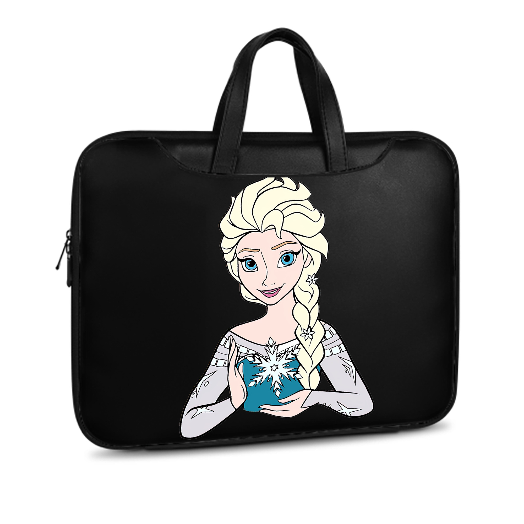 （画像用） アナと雪の女王 アンナ エルサ Frozen Anna Elsa レザーラップトップバッグ　ノートパソコンケース