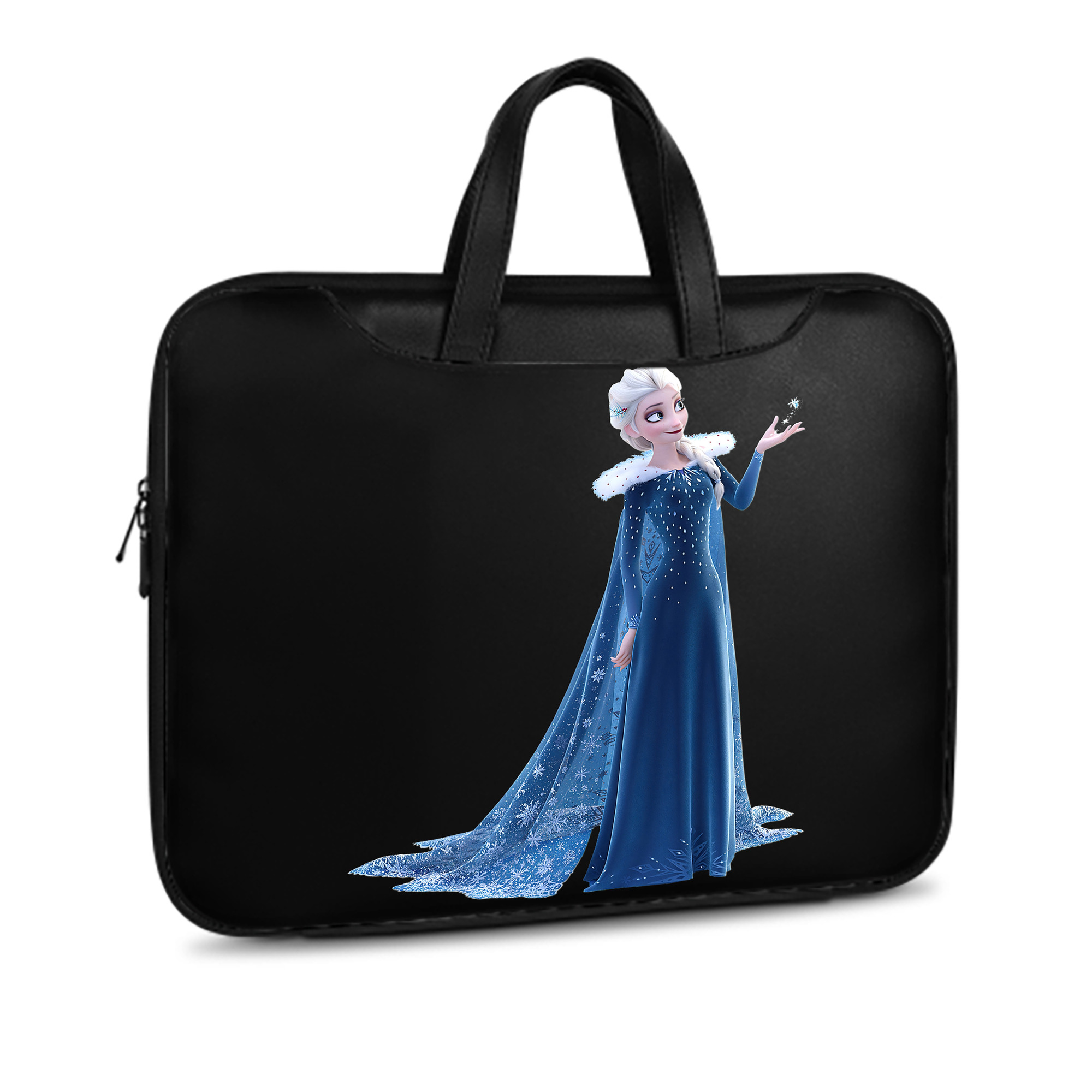 （画像用） アナと雪の女王 アンナ エルサ Frozen Anna Elsa レザーラップトップバッグ　ノートパソコンケース