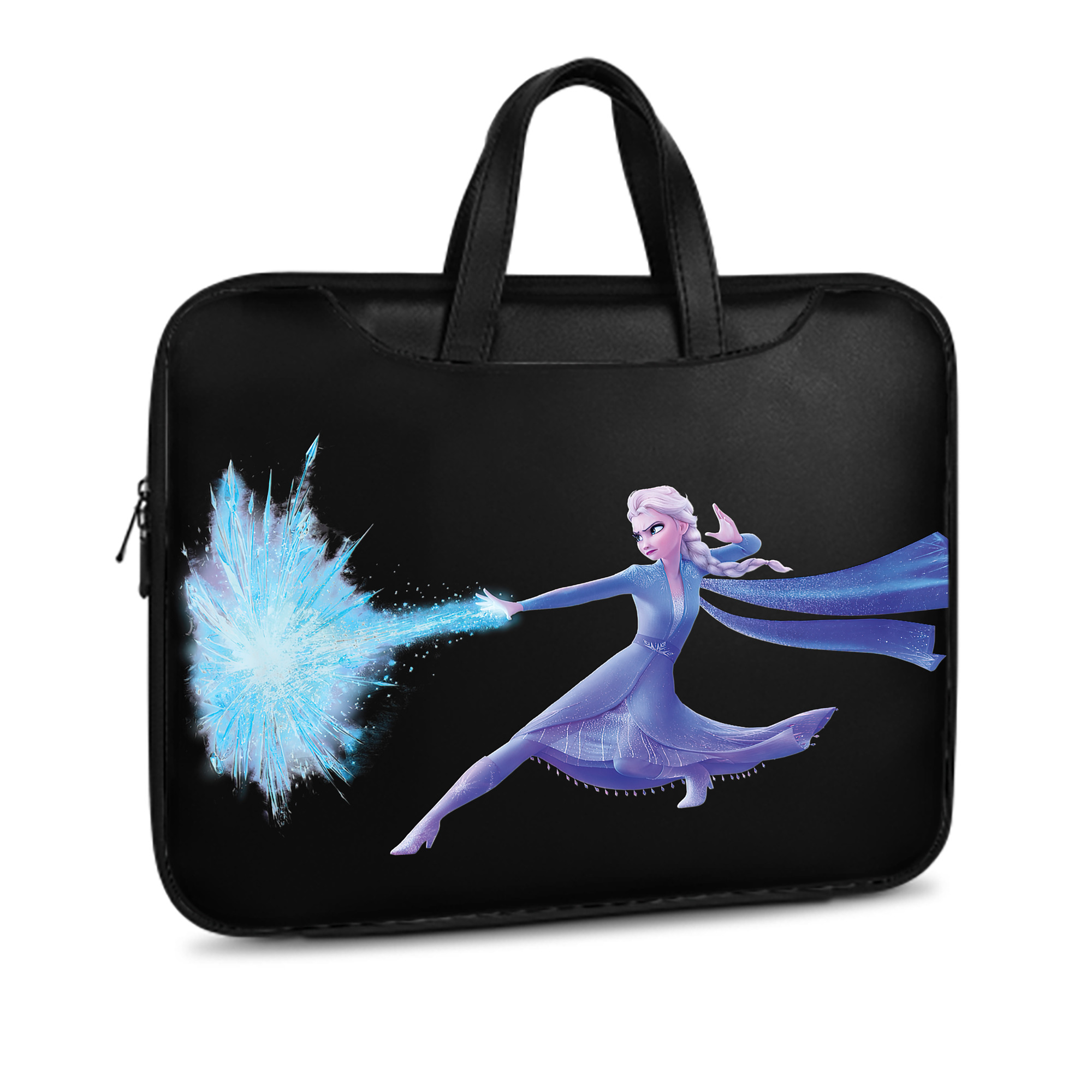 （画像用） アナと雪の女王 アンナ エルサ Frozen Anna Elsa レザーラップトップバッグ　ノートパソコンケース