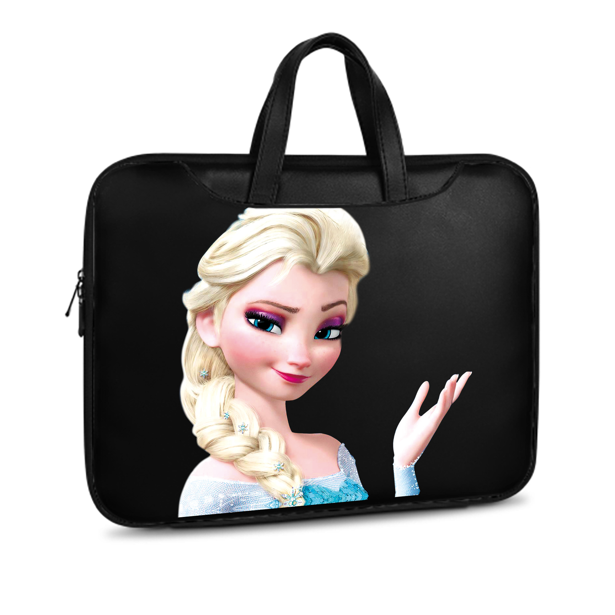 （画像用） アナと雪の女王 アンナ エルサ Frozen Anna Elsa レザーラップトップバッグ　ノートパソコンケース