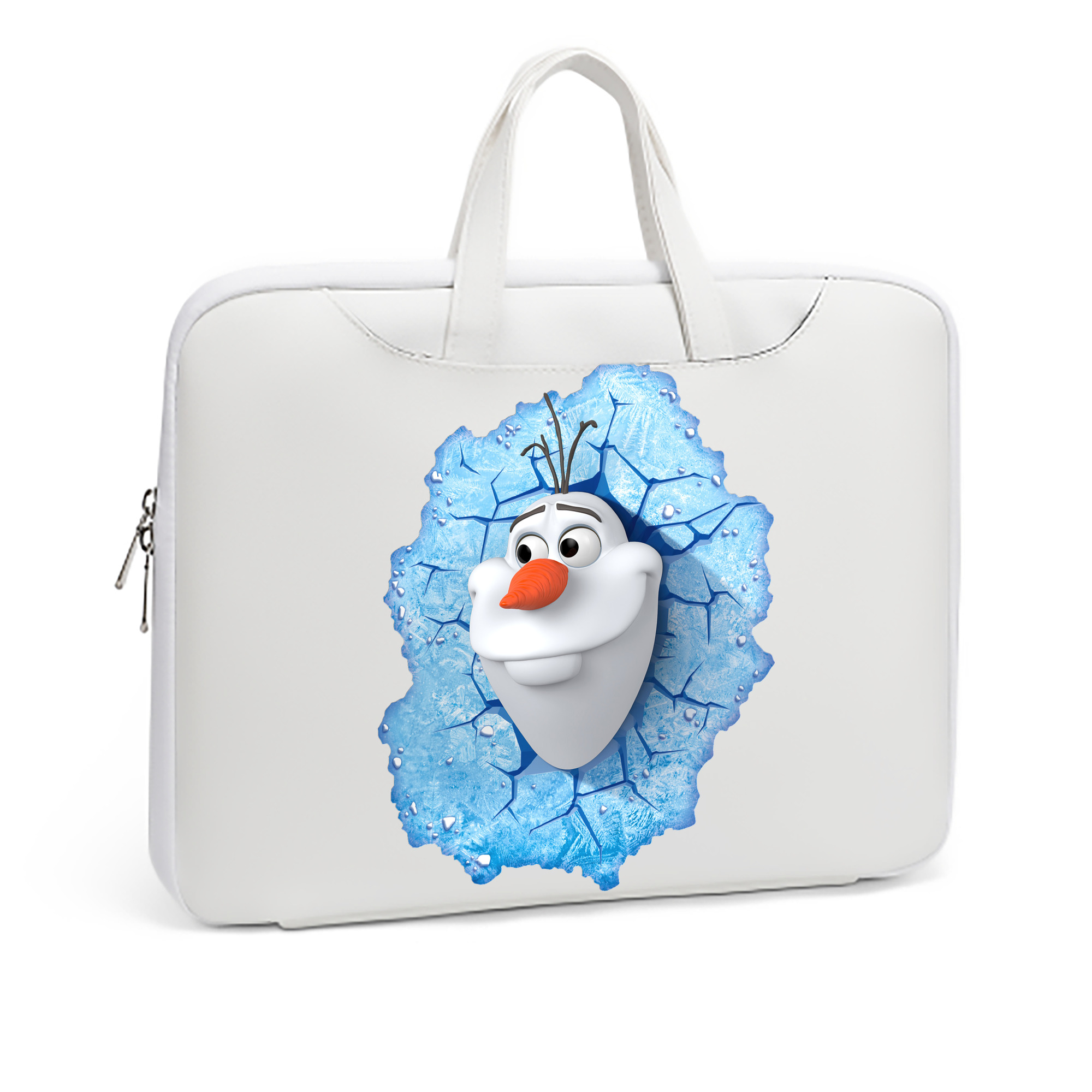 （画像用） アナと雪の女王 アンナ エルサ Frozen Anna Elsa レザーラップトップバッグ　ノートパソコンケース