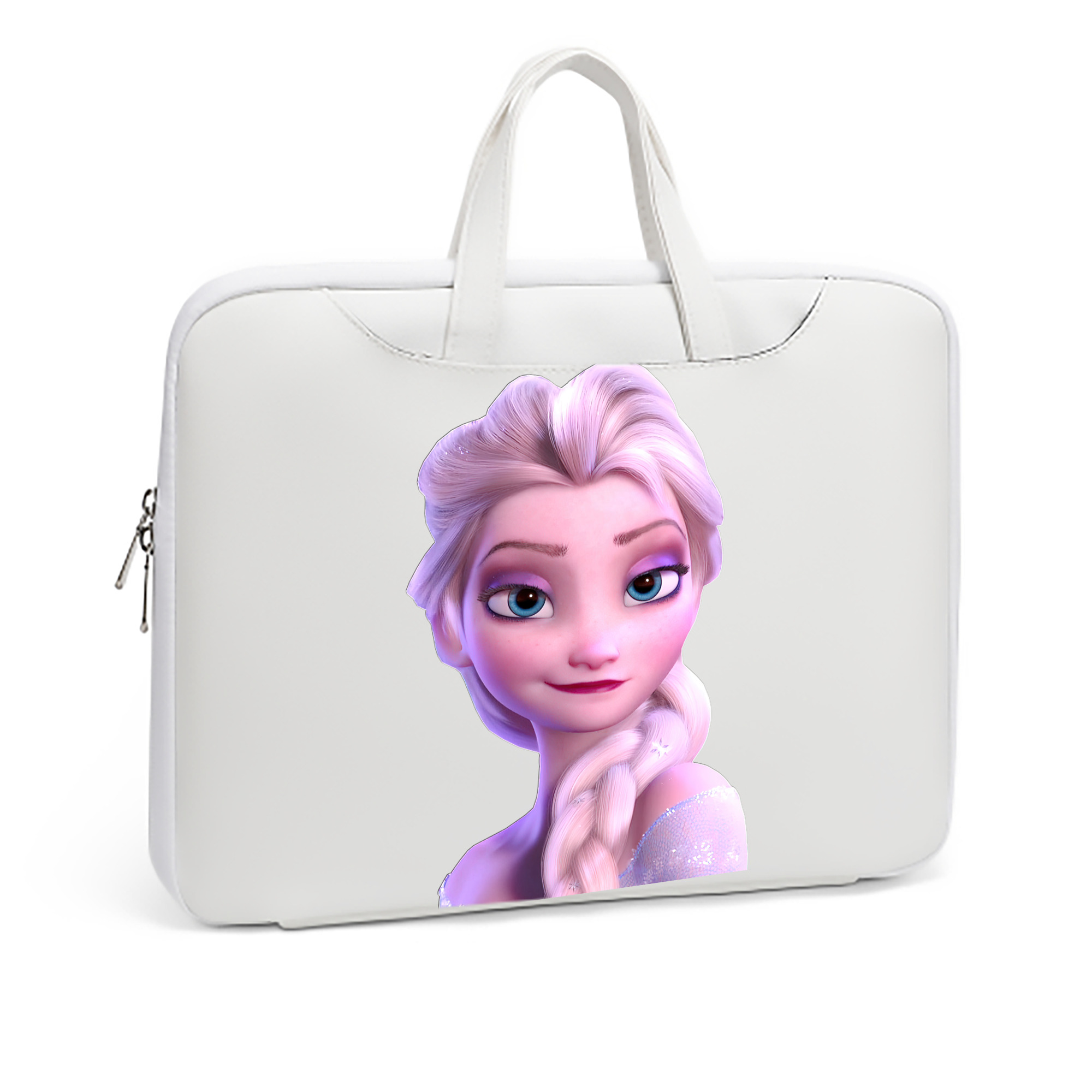 （画像用） アナと雪の女王 アンナ エルサ Frozen Anna Elsa レザーラップトップバッグ　ノートパソコンケース