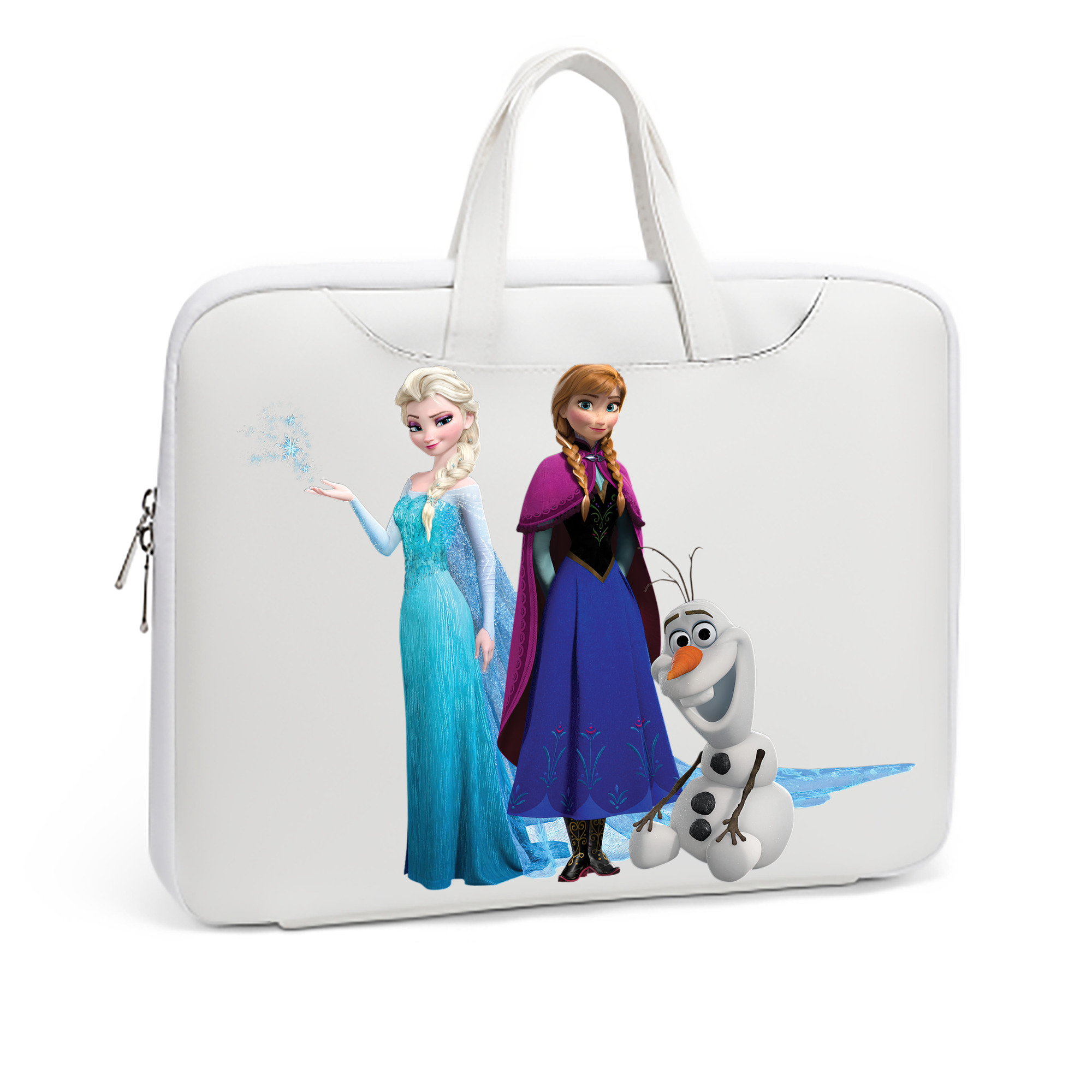 （画像用） アナと雪の女王 アンナ エルサ Frozen Anna Elsa レザーラップトップバッグ　ノートパソコンケース