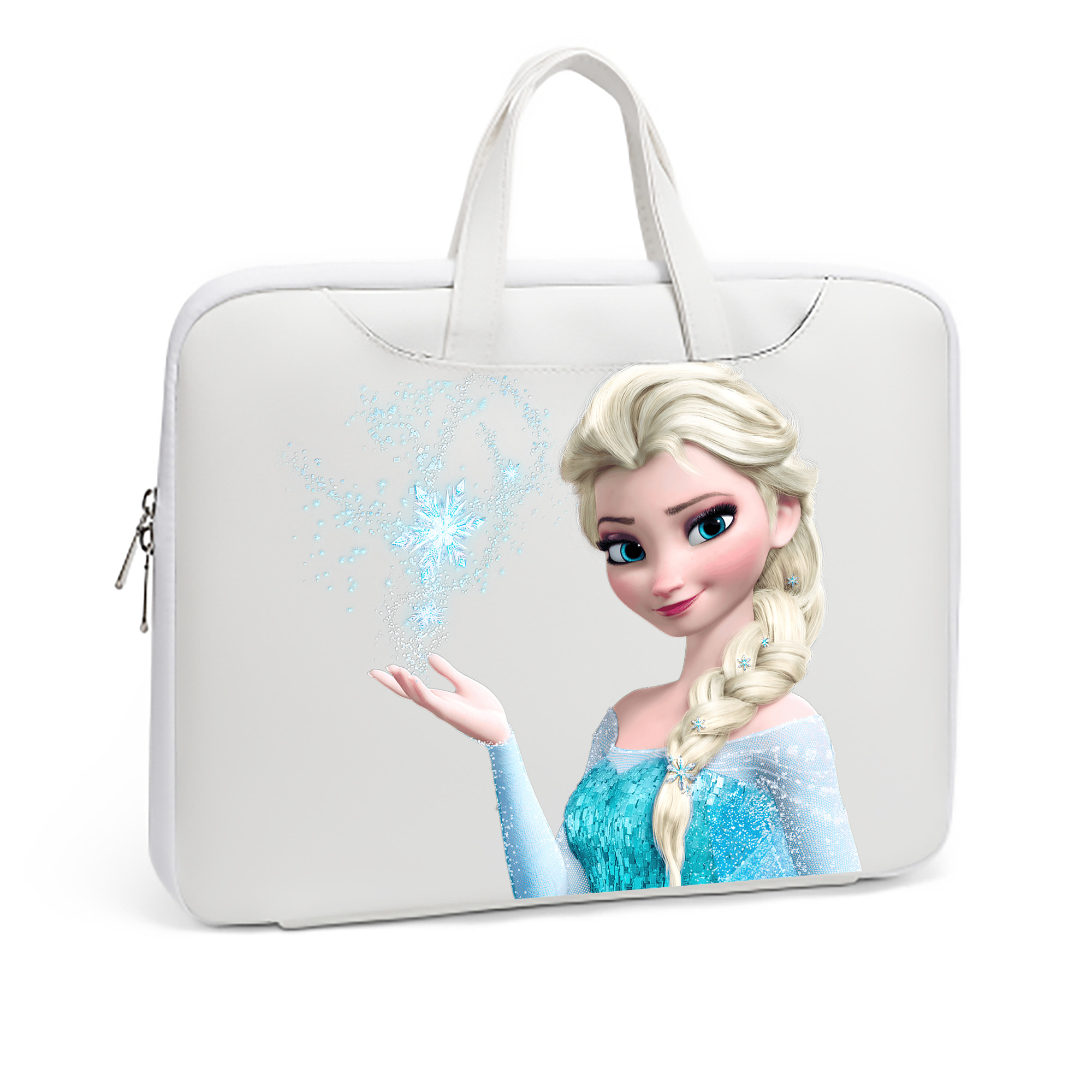 （画像用） アナと雪の女王 アンナ エルサ Frozen Anna Elsa レザーラップトップバッグ　ノートパソコンケース