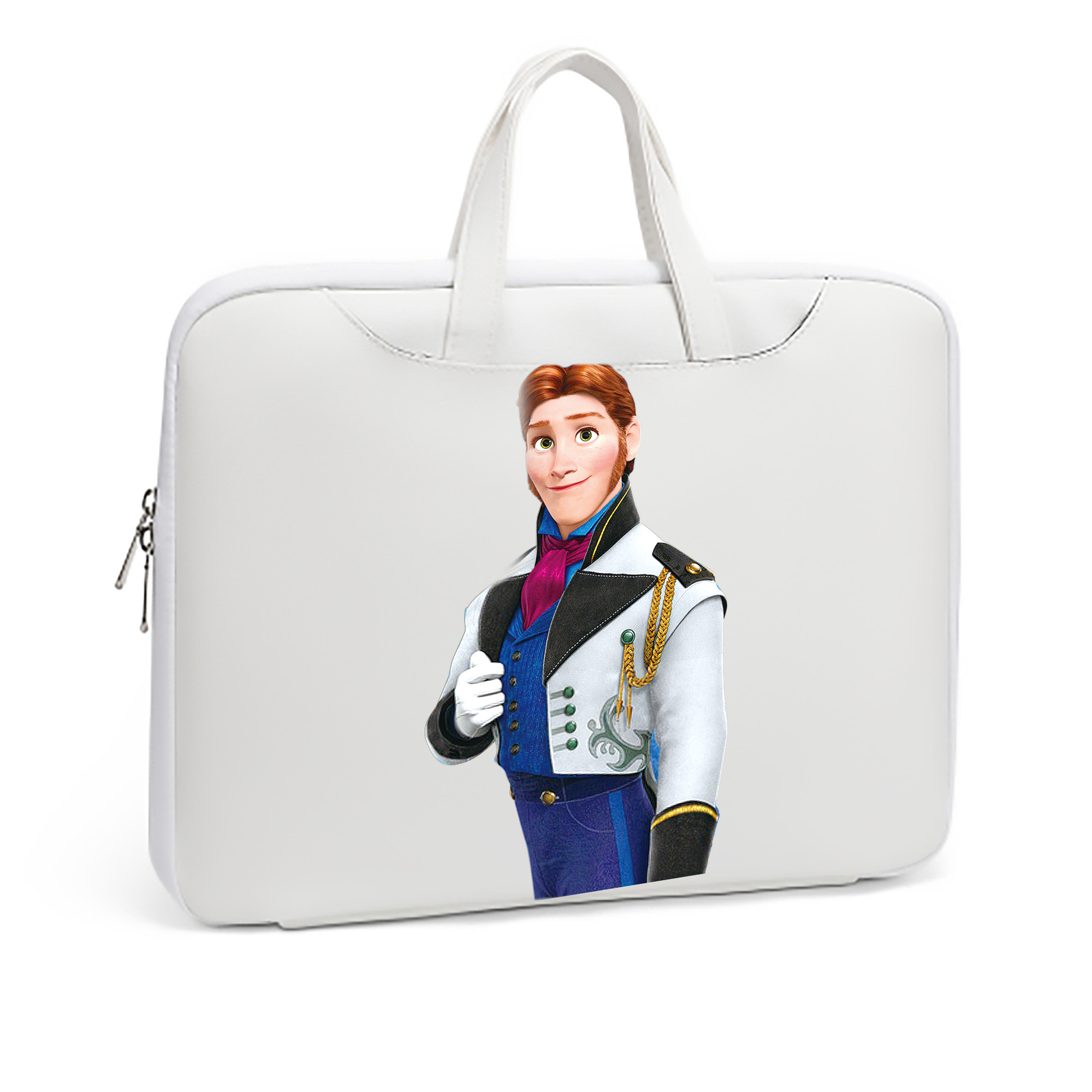 （画像用） アナと雪の女王 アンナ エルサ Frozen Anna Elsa レザーラップトップバッグ　ノートパソコンケース