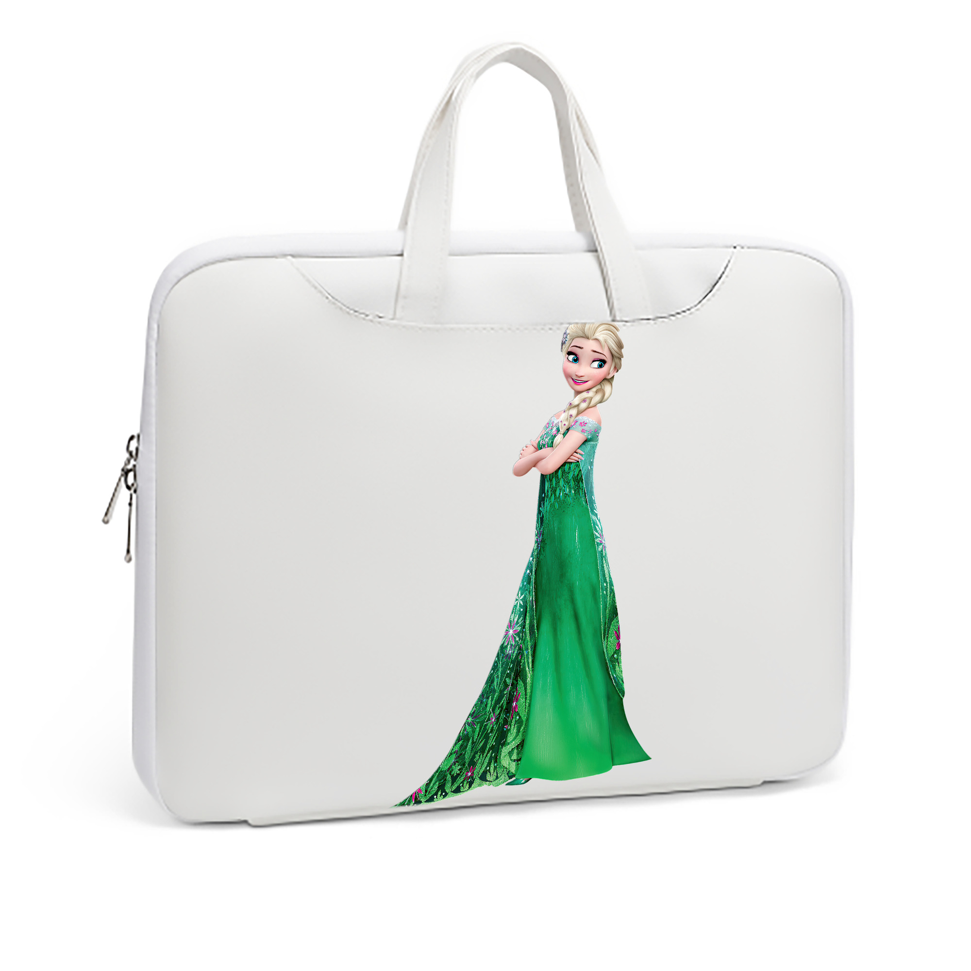 （画像用） アナと雪の女王 アンナ エルサ Frozen Anna Elsa レザーラップトップバッグ　ノートパソコンケース