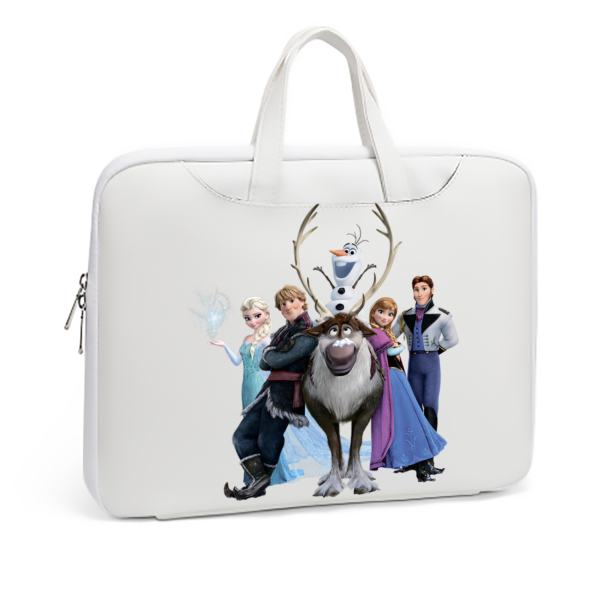 （画像用） アナと雪の女王 アンナ エルサ Frozen Anna Elsa レザーラップトップバッグ　ノートパソコンケース