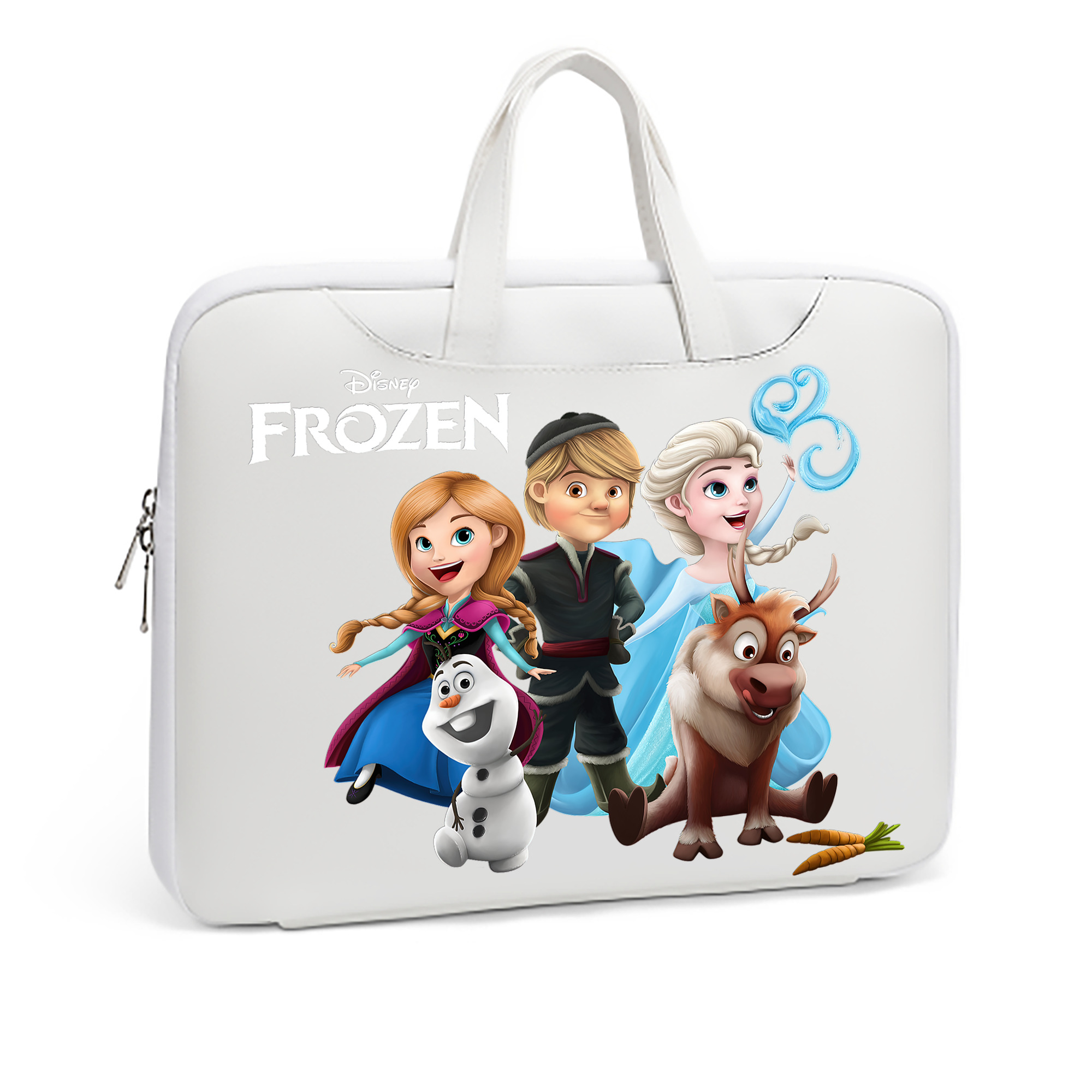 （画像用） アナと雪の女王 アンナ エルサ Frozen Anna Elsa レザーラップトップバッグ　ノートパソコンケース