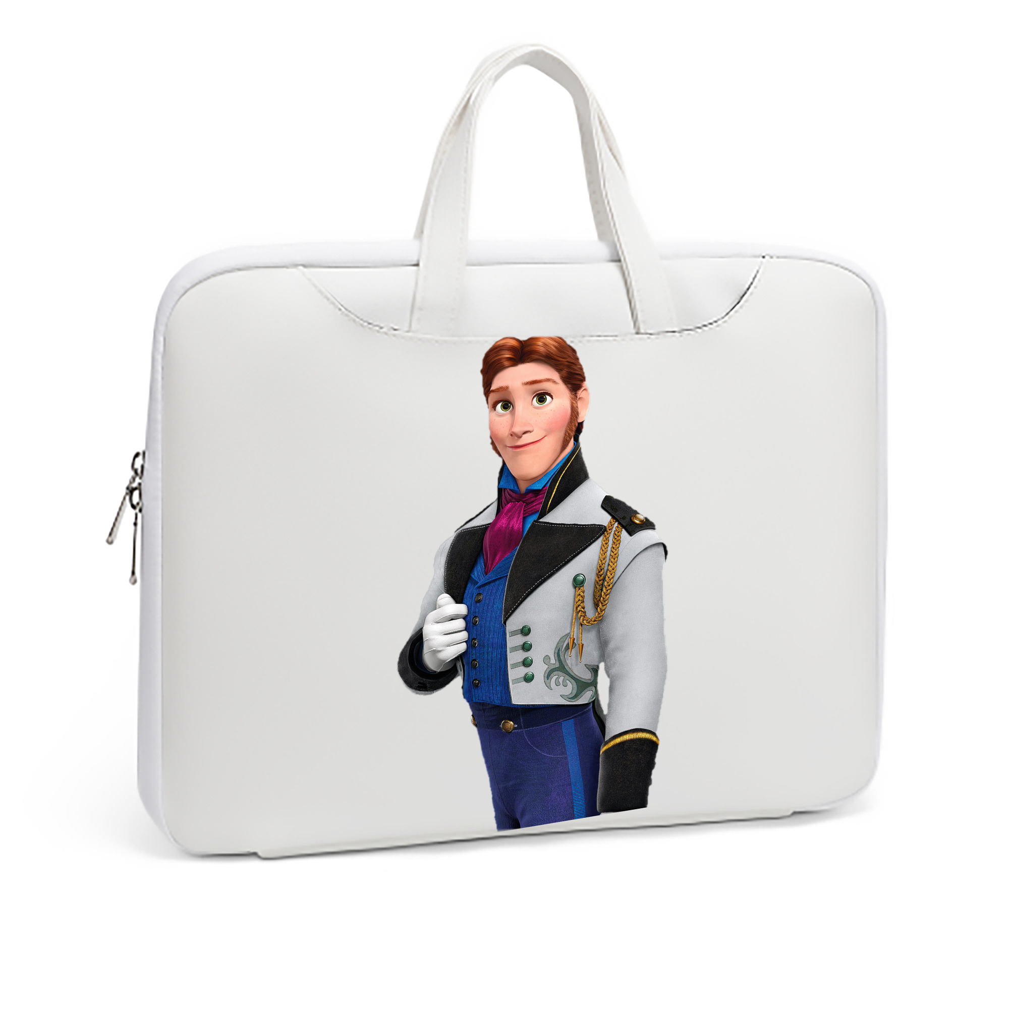 （画像用） アナと雪の女王 アンナ エルサ Frozen Anna Elsa レザーラップトップバッグ　ノートパソコンケース