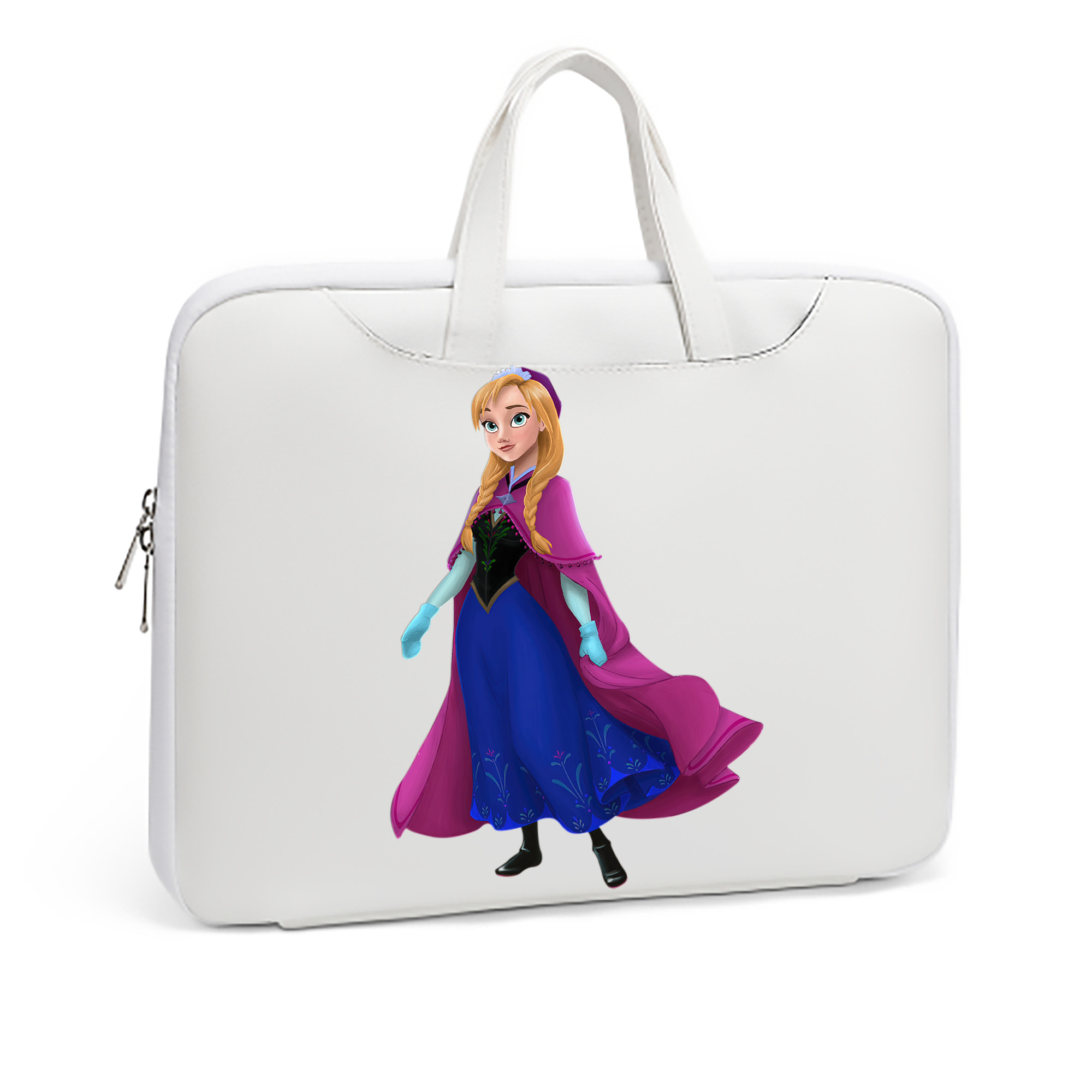 （画像用） アナと雪の女王 アンナ エルサ Frozen Anna Elsa レザーラップトップバッグ　ノートパソコンケース