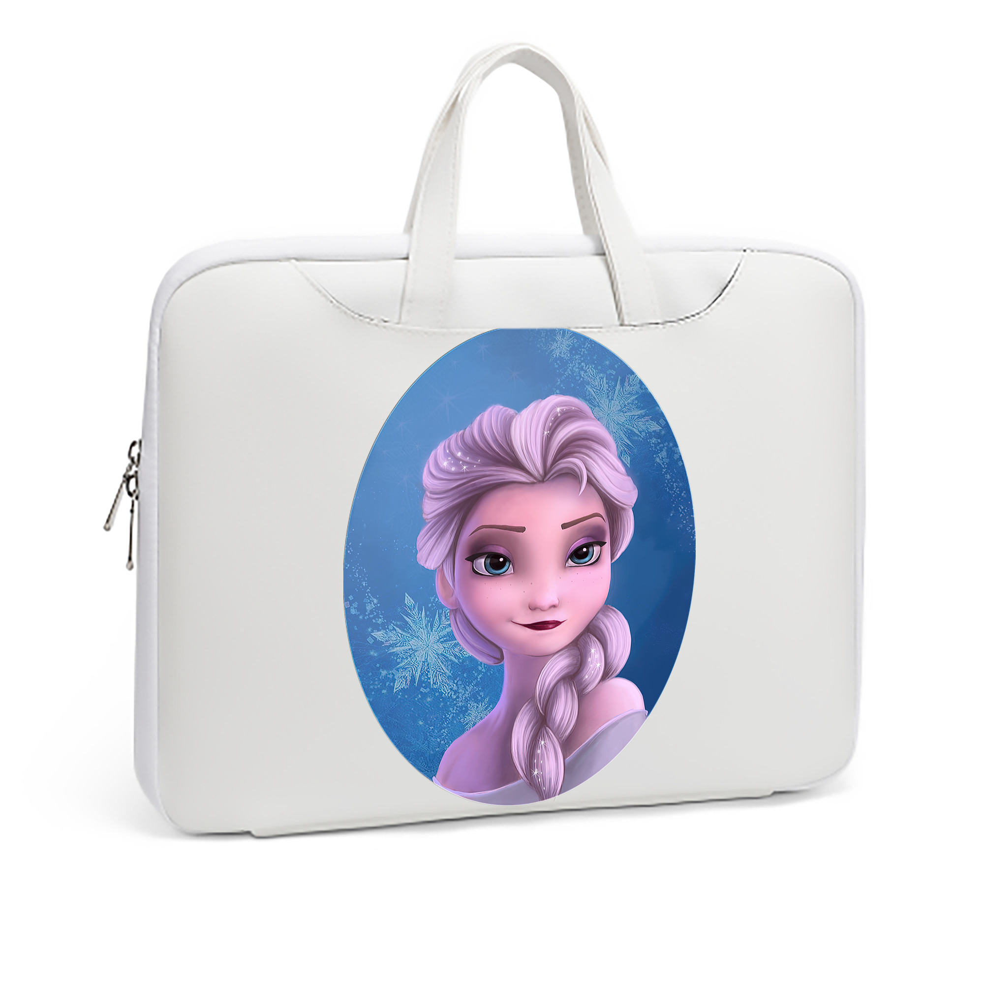 （画像用） アナと雪の女王 アンナ エルサ Frozen Anna Elsa レザーラップトップバッグ　ノートパソコンケース