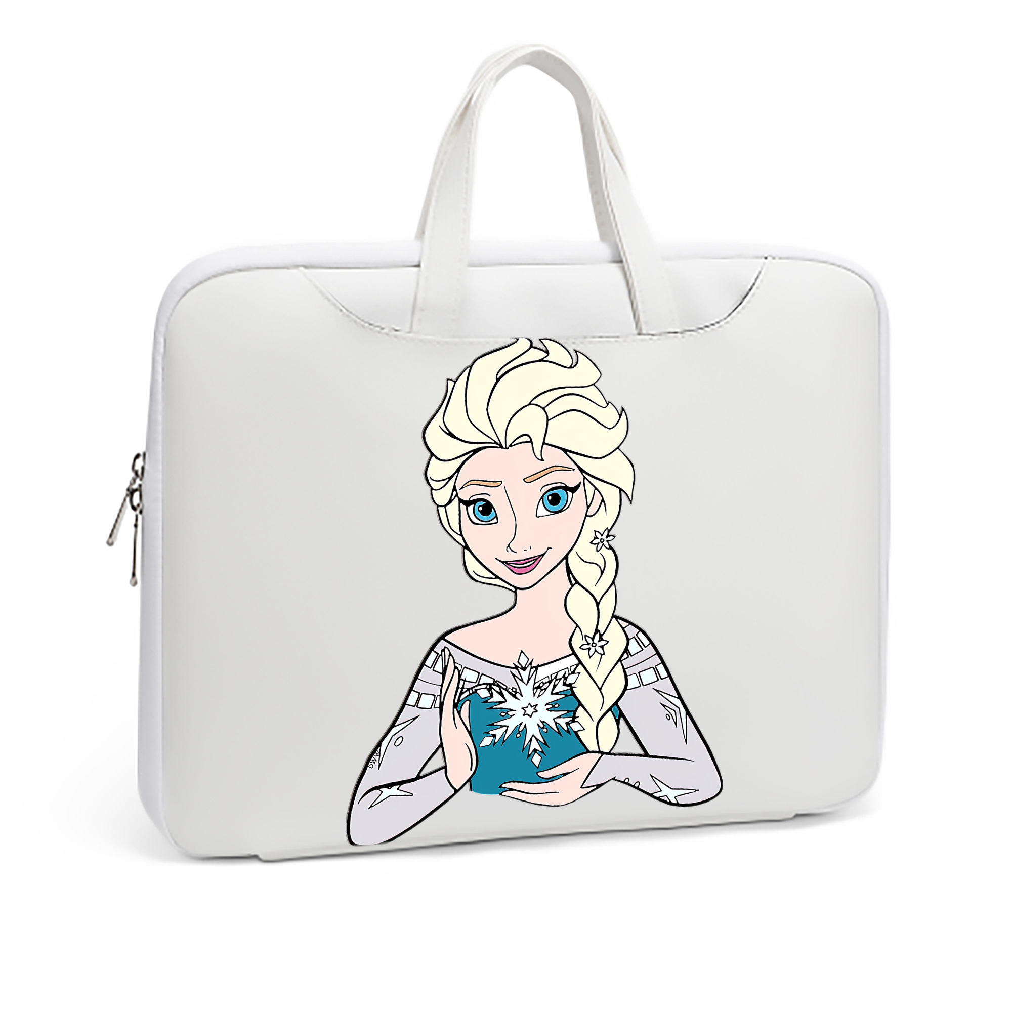 （画像用） アナと雪の女王 アンナ エルサ Frozen Anna Elsa レザーラップトップバッグ　ノートパソコンケース