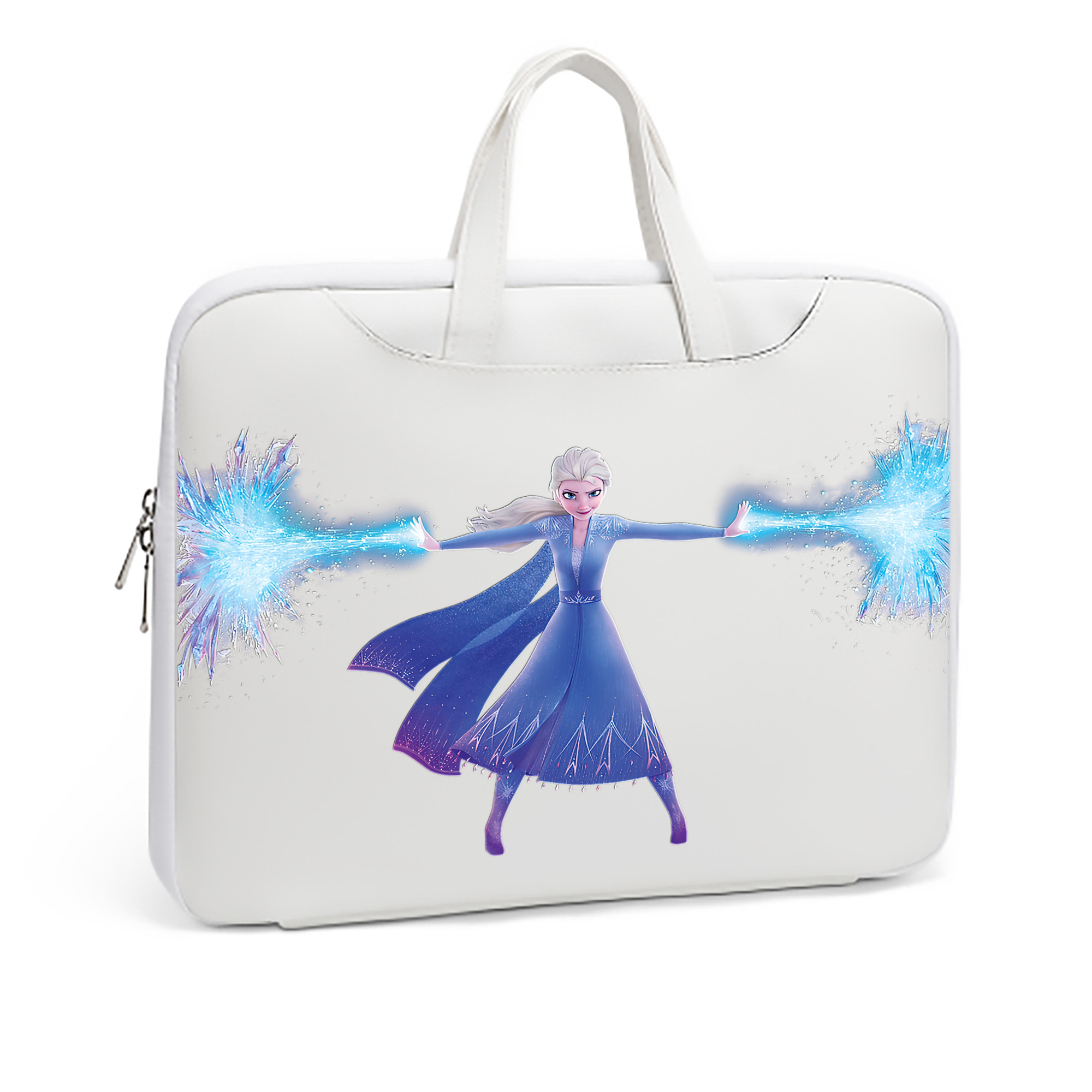 （画像用） アナと雪の女王 アンナ エルサ Frozen Anna Elsa レザーラップトップバッグ　ノートパソコンケース