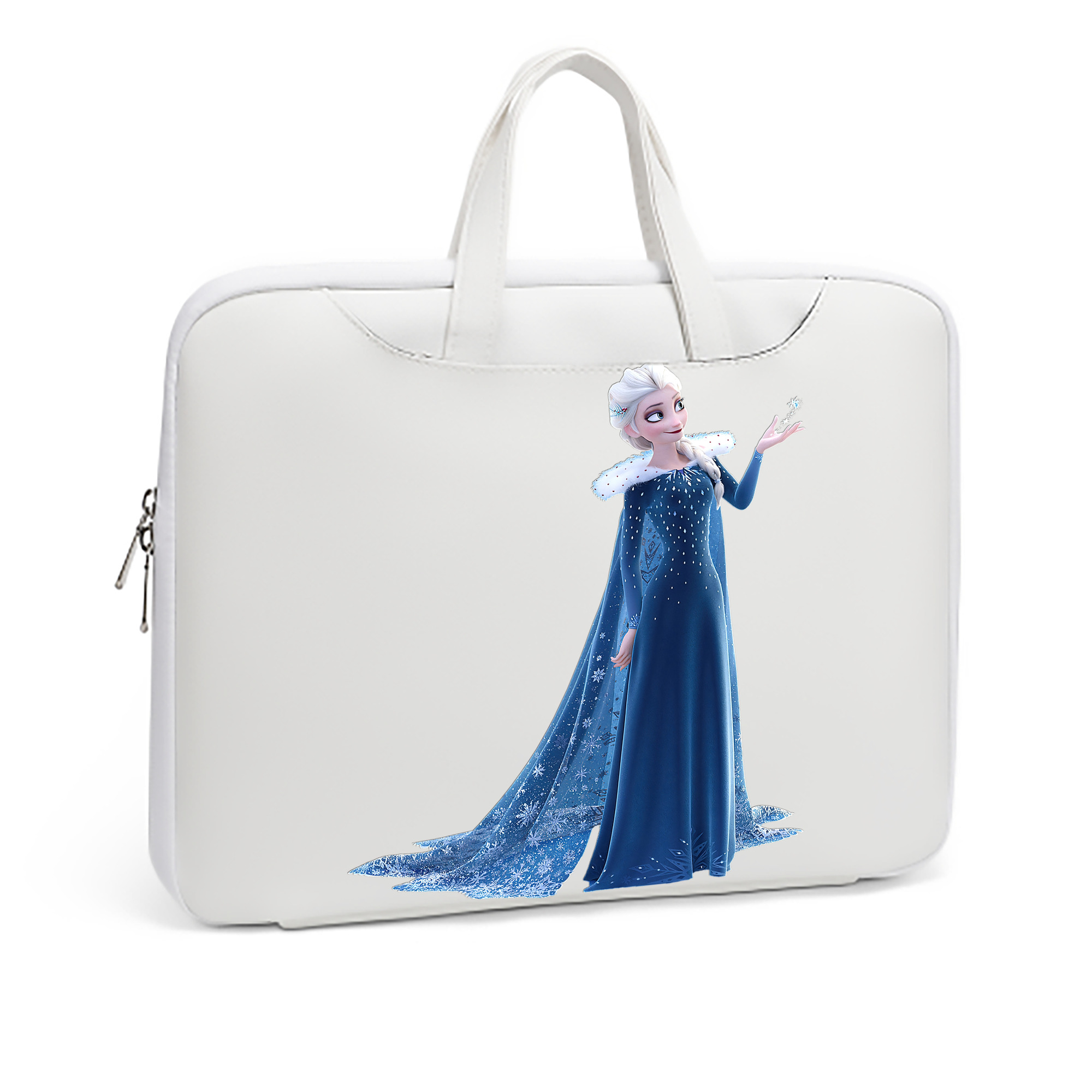 （画像用） アナと雪の女王 アンナ エルサ Frozen Anna Elsa レザーラップトップバッグ　ノートパソコンケース