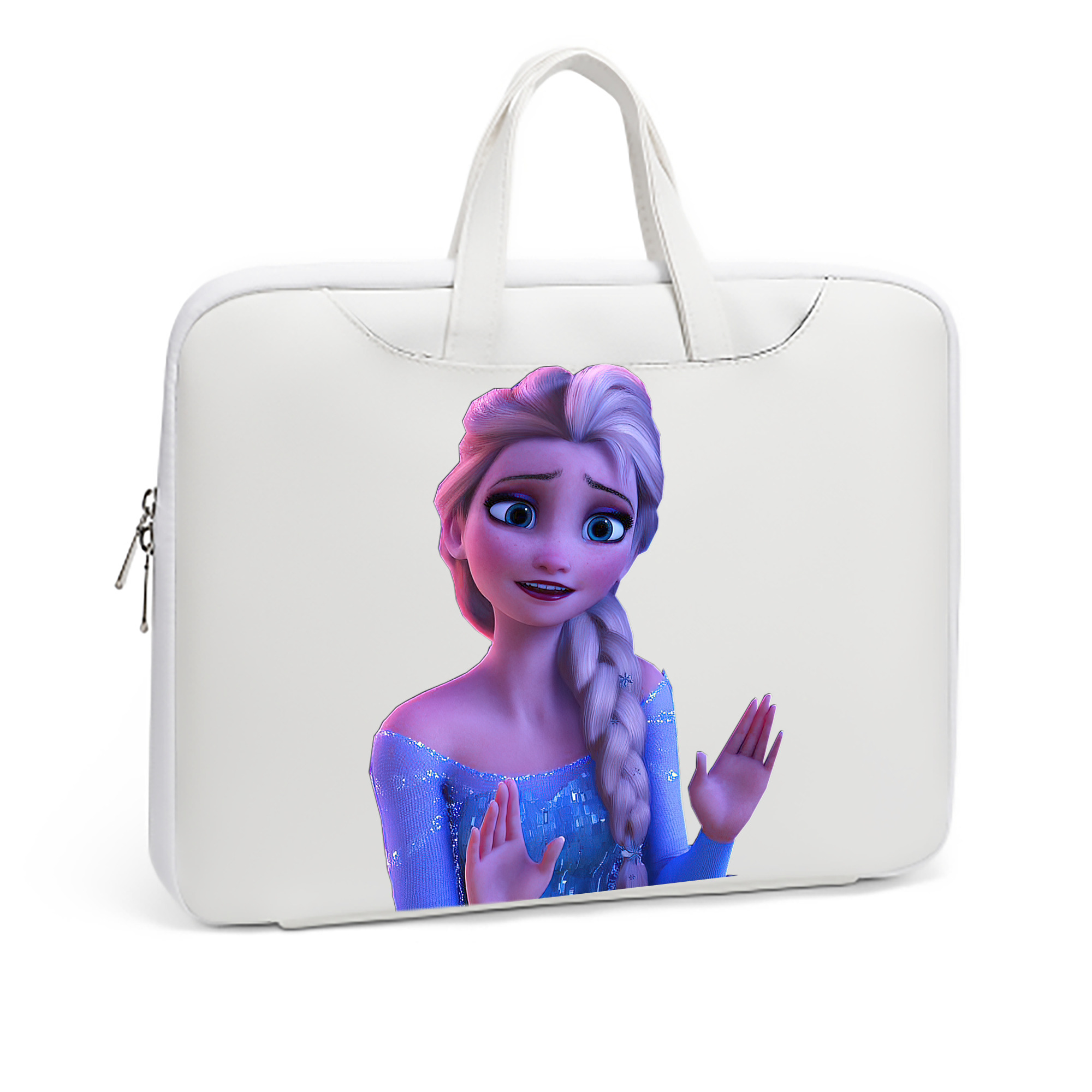 （画像用） アナと雪の女王 アンナ エルサ Frozen Anna Elsa レザーラップトップバッグ　ノートパソコンケース
