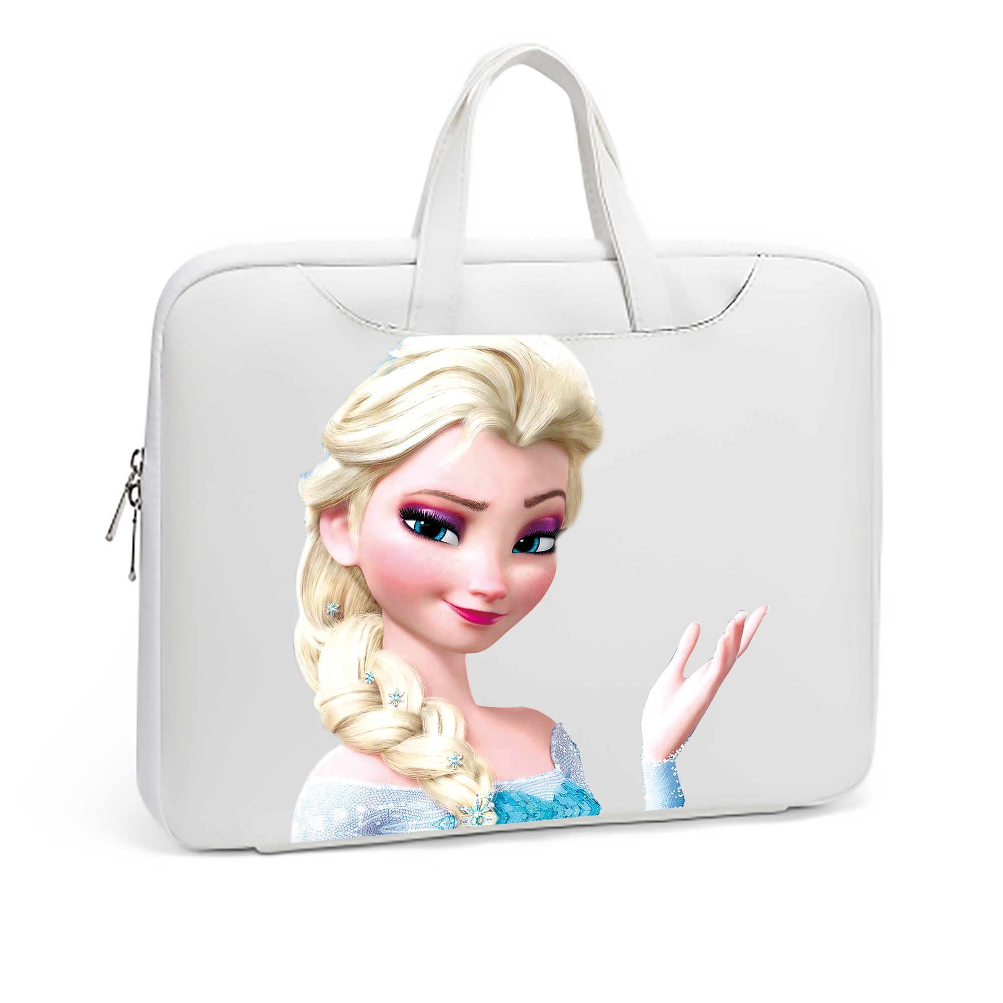 （画像用） アナと雪の女王 アンナ エルサ Frozen Anna Elsa レザーラップトップバッグ　ノートパソコンケース