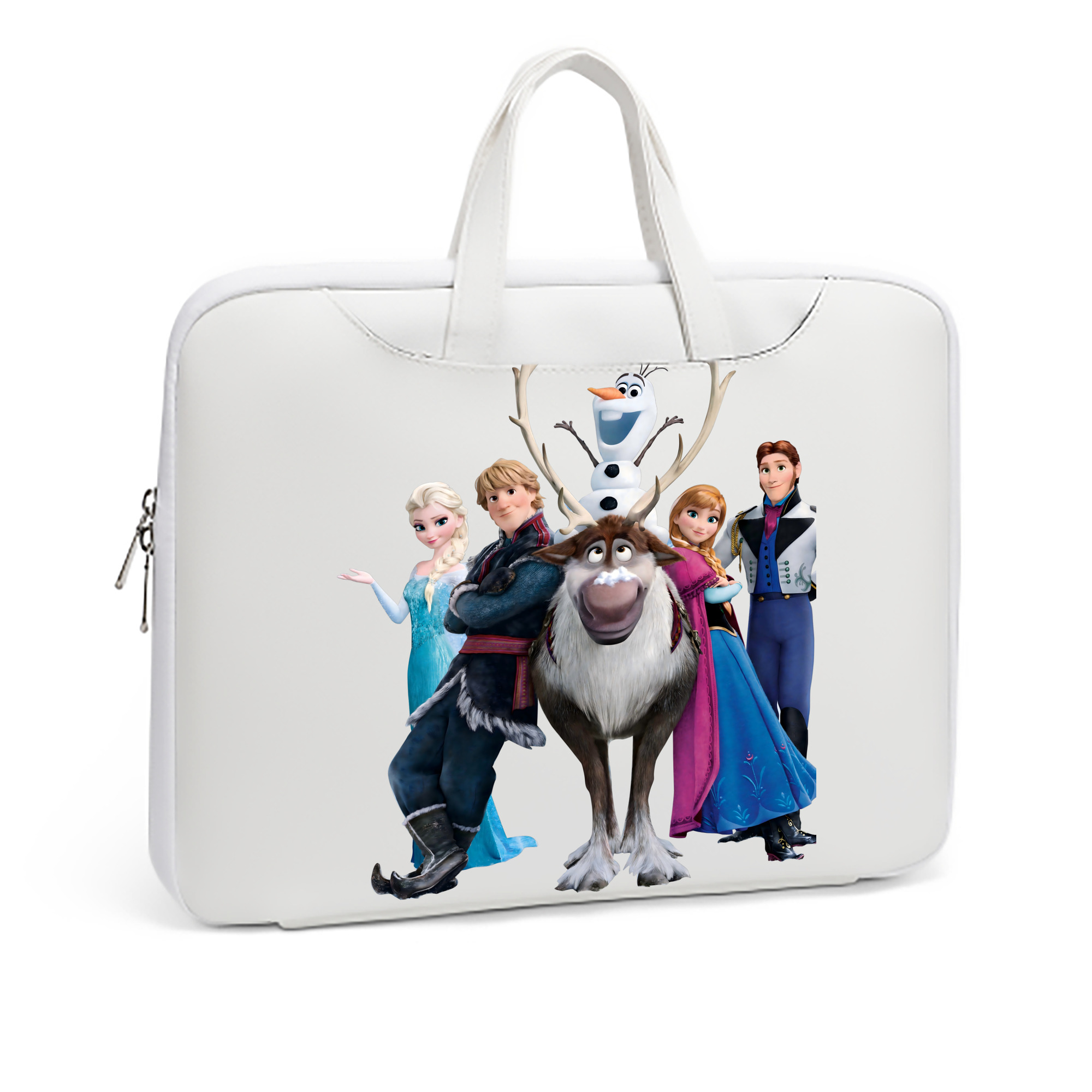 （画像用） アナと雪の女王 アンナ エルサ Frozen Anna Elsa レザーラップトップバッグ　ノートパソコンケース