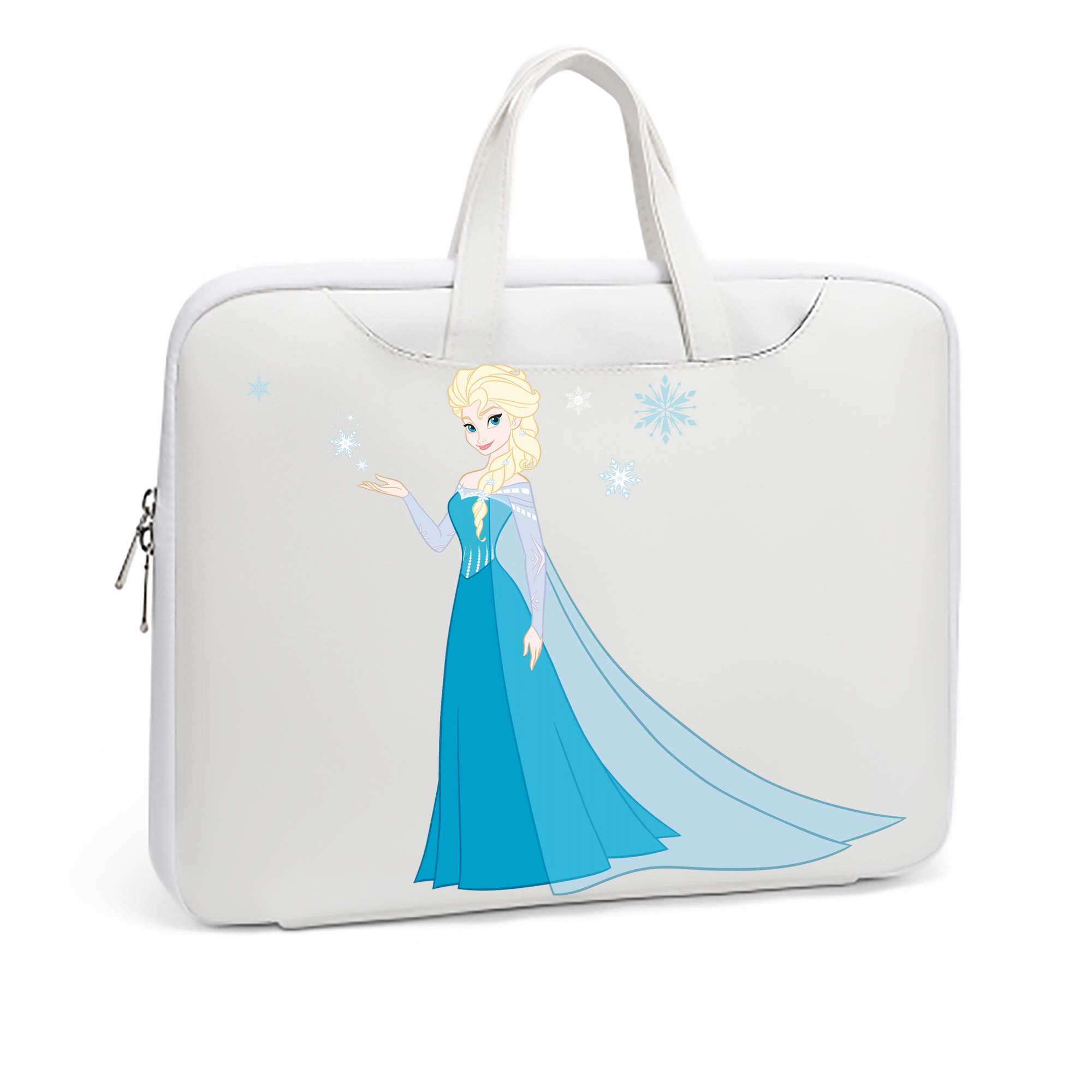 （画像用） アナと雪の女王 アンナ エルサ Frozen Anna Elsa レザーラップトップバッグ　ノートパソコンケース