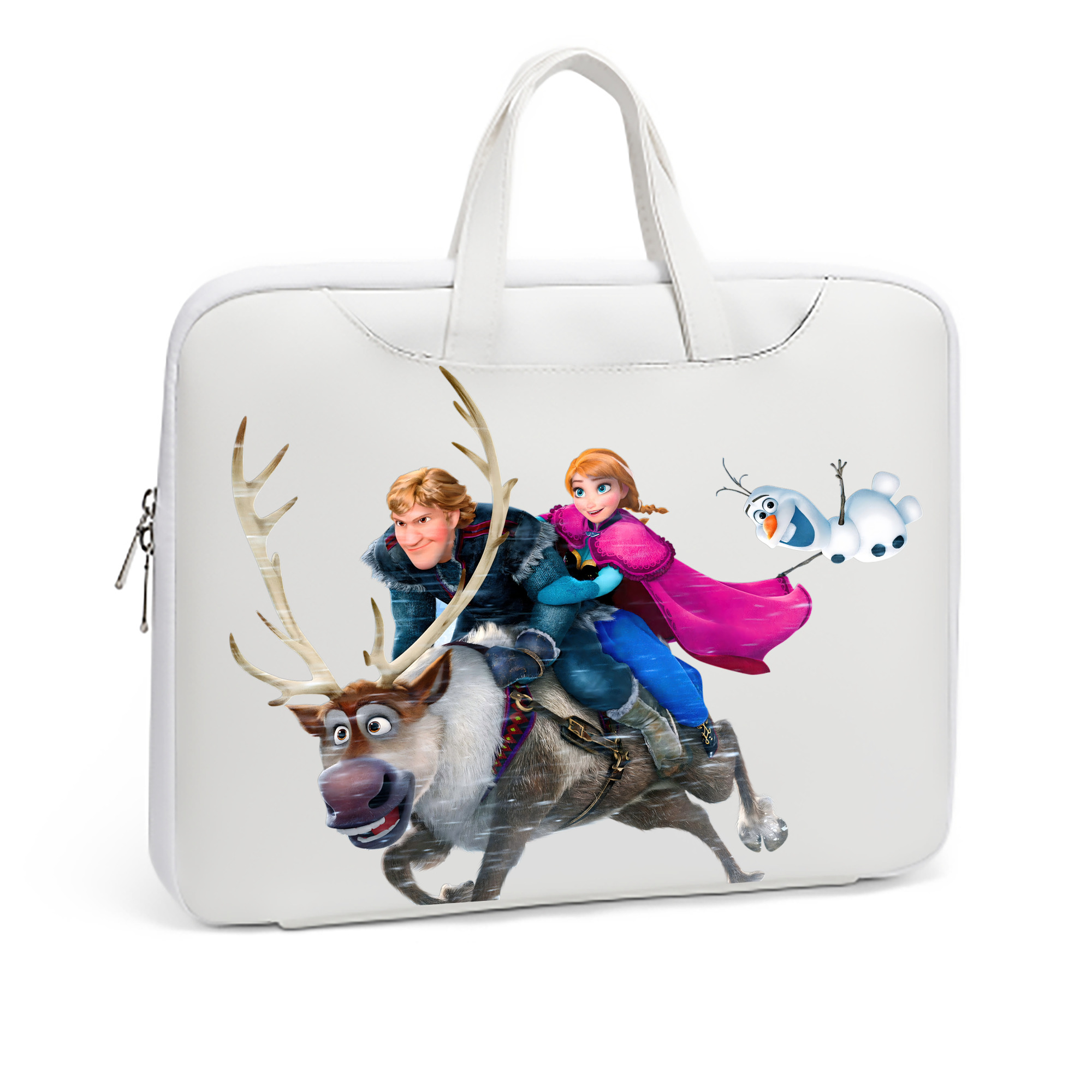 （画像用） アナと雪の女王 アンナ エルサ Frozen Anna Elsa レザーラップトップバッグ　ノートパソコンケース