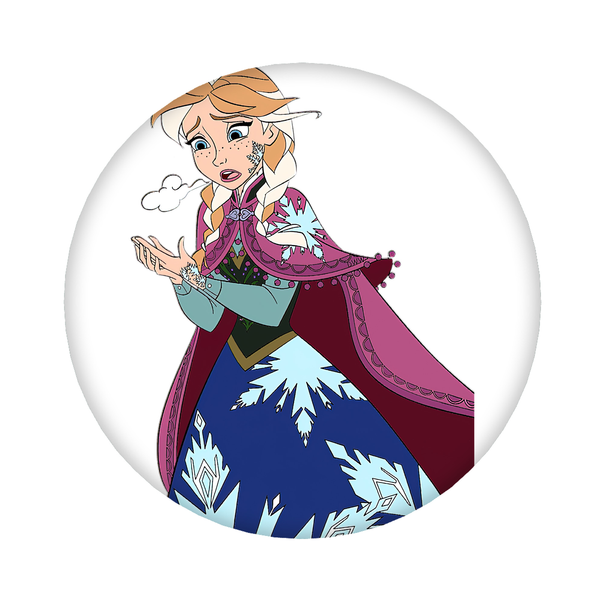 （画像用） アナと雪の女王 アンナ エルサ Frozen Anna Elsa 6cm 缶バッジ 複数セット