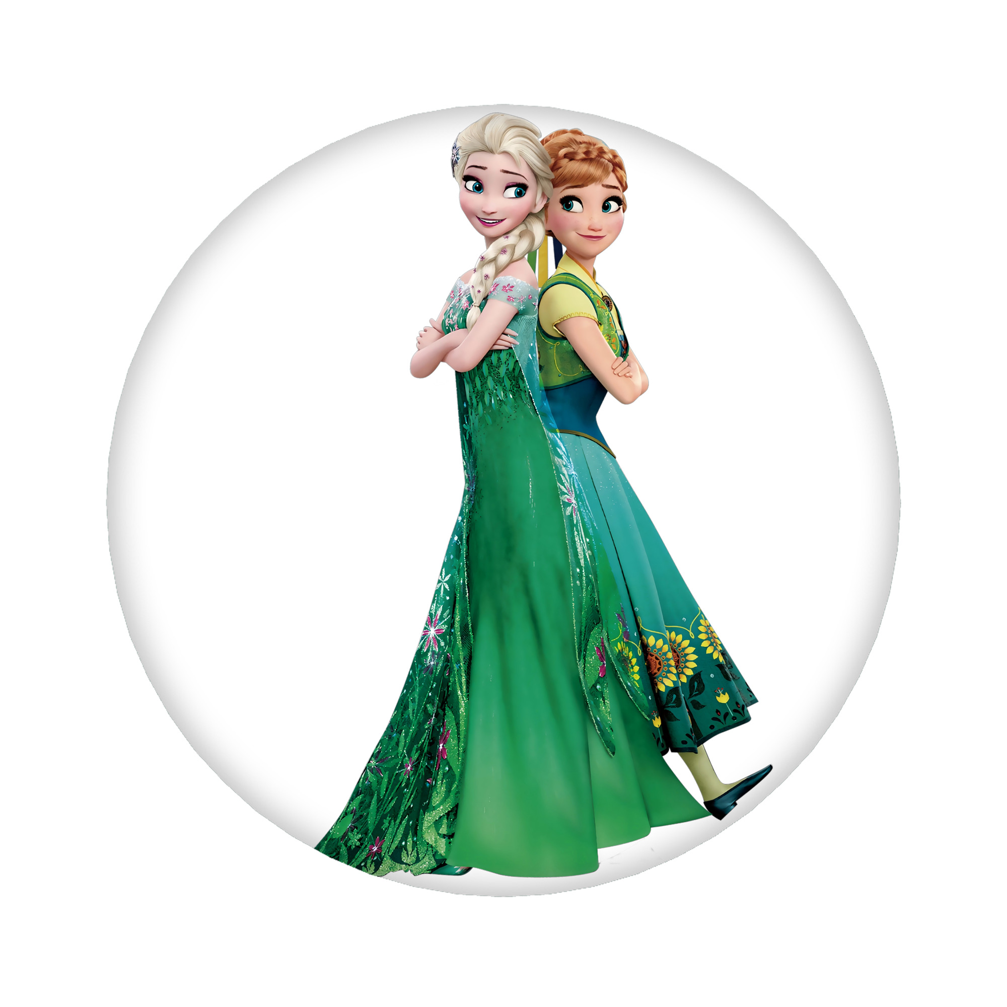 （画像用） アナと雪の女王 アンナ エルサ Frozen Anna Elsa 6cm 缶バッジ 複数セット