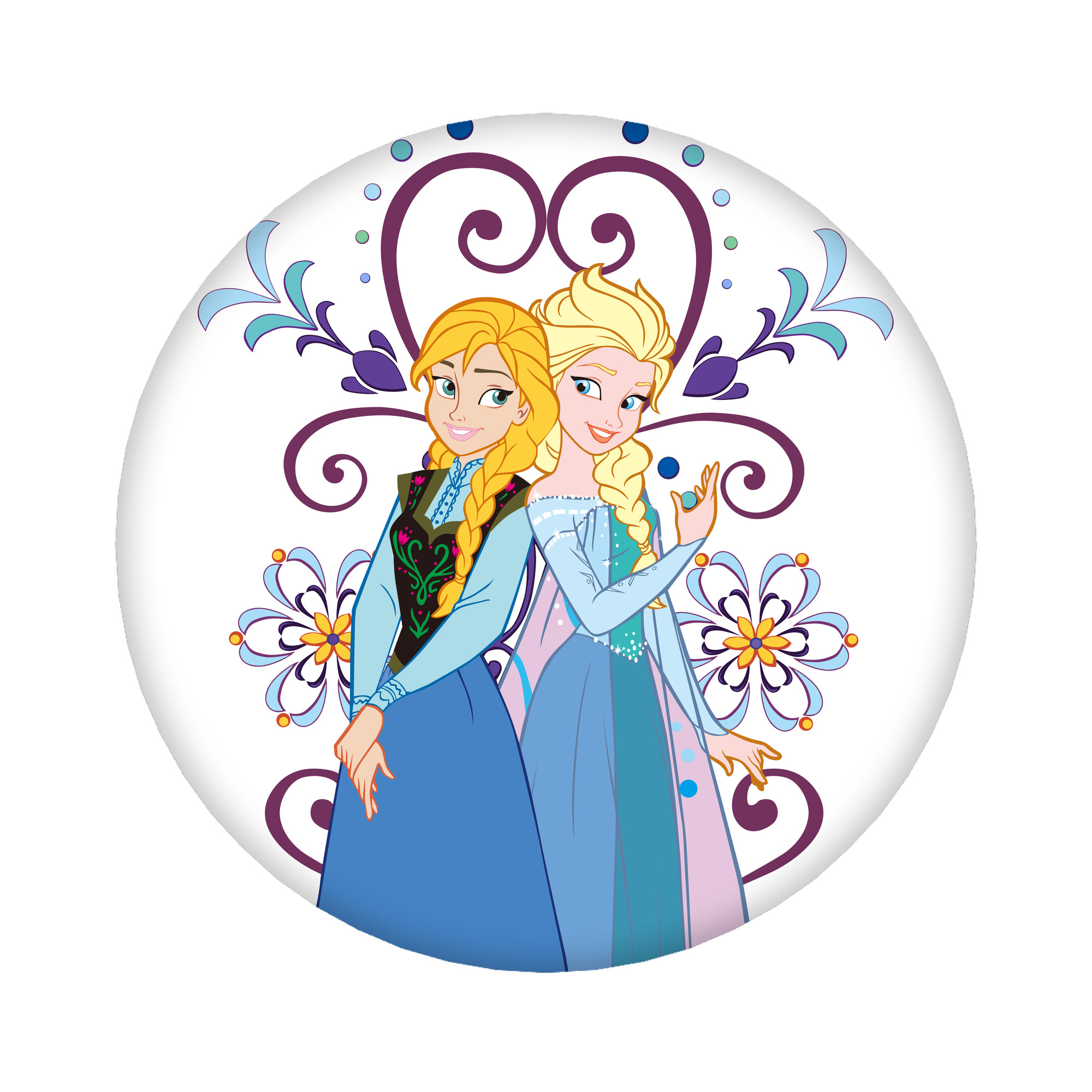 （画像用） アナと雪の女王 アンナ エルサ Frozen Anna Elsa 6cm 缶バッジ 複数セット